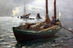 Fishingboats at Flensburg fiord by Heinrich Petersen-Angeln