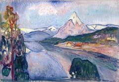 Fjord Lanscape. Set Design for Henrik Ibsen's "Ghosts" by Edvard Munch