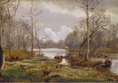 Flooding of the Suså, Herlufsholm by P C Skovgaard