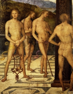 Four Male Figures by Pietro Perugino