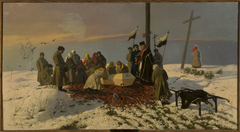 Funeral in the countryside by Stanisław Witkiewicz