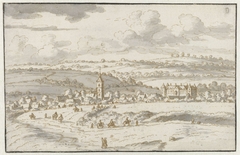 Gezicht op het dorp Lembeek by Josua de Grave