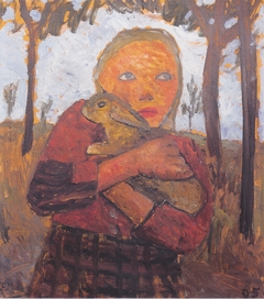 Girl with Rabbit by Paula Modersohn-Becker