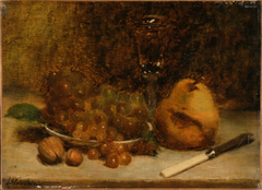 Grapes, Knife and Glass by J. Alden Weir