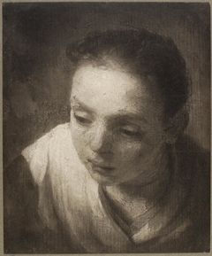 Head of a Girl, Study for Holy Family with Angels by Rembrandt