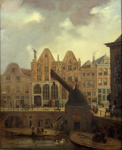 Het Sint Barbara- en Sint Laurentiusgasthuis op de Oudegracht te Utrecht by Hendrik Anthony Frederik Agathus Gobius