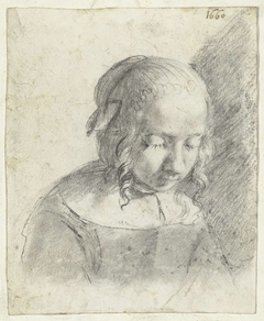 Hoofd van een meisje by Moses ter Borch