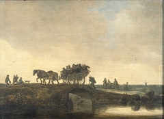 Horse-drawn Wagon by Jan van Goyen