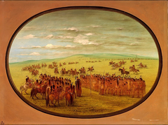 Horse Racing - Minatarrees by George Catlin