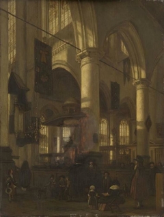 Interior of the Oude Kerk, Delft by Hendrick van Streeck