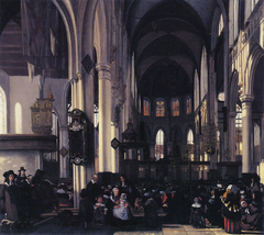 Interior of the Oude Kerk in Amsterrdam by Emanuel de Witte