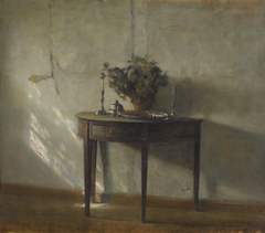 Interior with console table. by Carl Holsøe