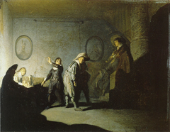 Interior with figures (La main chaude) by Rembrandt