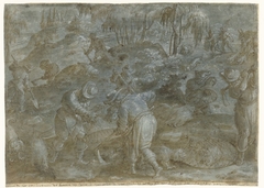 Jacht op stekelvarkens by Jan van der Straet