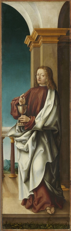 Johannesaltar, Flügelaußenseite: Hl. Johannes der Evangelist by Hans Burgkmair the Elder