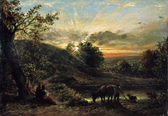 John Linnell - Landscape in Surrey - ABDAG002526 by John Linnell