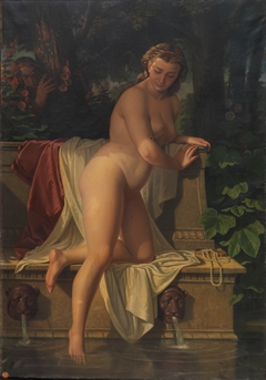 La casta Susana en el baño by Eusebi Valldeperes