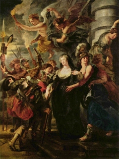 La Reine s'enfuit du château de Blois dans la nuit du 21 au 22 février 1619 by Peter Paul Rubens