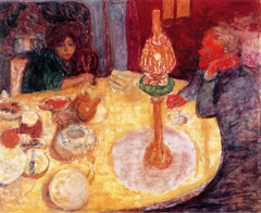 La Soirée sous la lampe by Pierre Bonnard