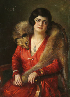 Lady with Fox Fur by Ágost Egerváry Potemkin