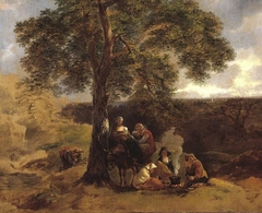 Landscape with Gipsies by Thomas Gainsborough