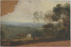 Landscape with Lake and Cattle by Thomas Barker