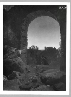 Landscape with ruin, with motives of Webers "Freischütz" by Carl Blechen