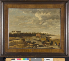 Landschap met boeren bij Brouwershaven by Anonymous