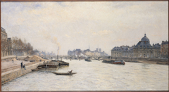 Le pont des Arts, vue du pont Royal by Stanislas Lépine