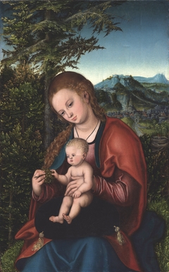 Madonna and Child in a Landscape by Lucas Cranach the Elder