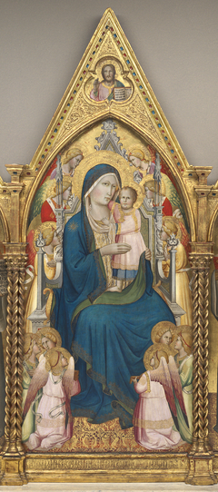 Madonna and Child, with the Man of Sorrows [middle panel] by Nardo di Cione