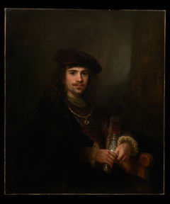 Man with a Sword and Beret by Circle of Rembrandt