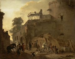 Manege Riding in the Open Air by Philips Wouwerman