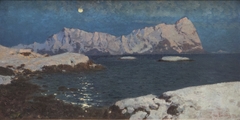 Mellom dag og natt. Lofoten by Otto Sinding