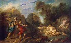 Messengers of Godfrey of Bouillon in Gardens of Armida by François Lemoyne