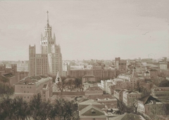 Moscow view from a skyscraper by Simon Kozhin