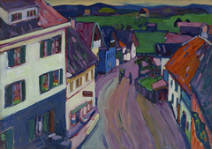 Murnau – Blick aus dem Fenster des Griesbräu by Wassily Kandinsky