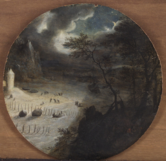 Nächtliche Landschaft mit Fischfang by Pieter Stevens