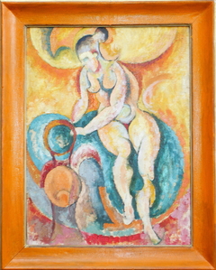 ‘Nude with apocalyptic curves’, 1957. Oil on canvas, 81 x 61 cm. by john albert walker