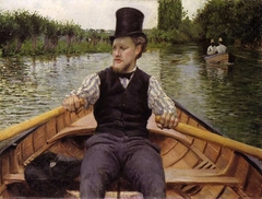 Oarsman in a Top Hat by Gustave Caillebotte