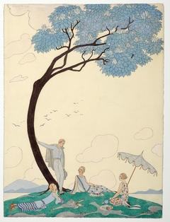 On the Lawn by Georges Barbier