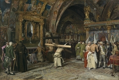 Penitents in the Lower Basilica of Assisi by José Jiménez Aranda