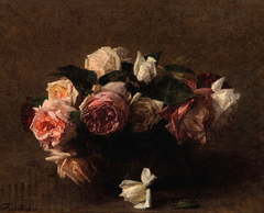 Pink flowers (Rosario) by Henri Fantin-Latour