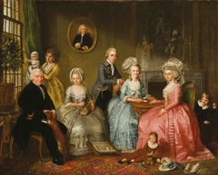 Portrait of Jan van Loon and his family by Adriaan de Lelie