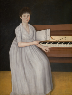 Portrait of Sarah Prince (also known as Silver Moon or Girl at the Pianoforte) by John Brewster