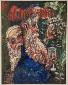 Portrait of Two Men by Zero Mostel