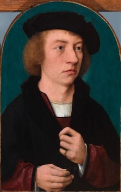 Portrait of Young Man in a Black Hat by Joos van Cleve