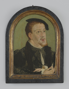 Portret "Keizer Karel V" op hout, kopie naar Jan Cornelisz Vermeyen, circa 1532 by Jan Cornelisz Vermeyen