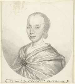 Portret van Johanna Koerten Blok by Jacob Houbraken