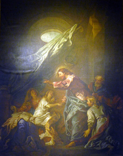 Raising of Jairus' daughter by Pierre-Jacques Cazes